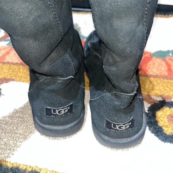 Vintage Hippy Festival Womens black suedelace up Appalachian Uggs 9W - Picture 3 of 6